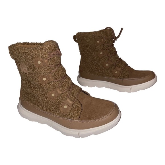 NEW Sorel Explorer II Joan Ankle Boot Faux Shearling Women 10M Ski Trail Winter - Picture 1 of 10